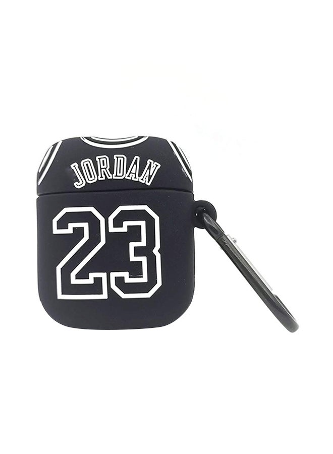 Aimax 3D Jordan 23 Jersey Cartoon Case Cover For Apple AirPods Black  - Image 1
