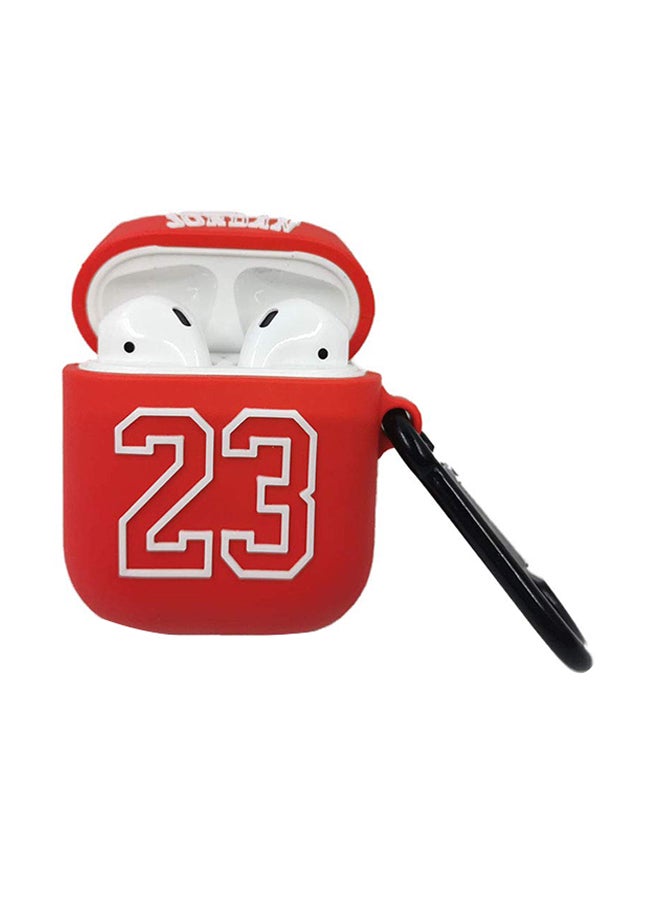 Aimax 3D Jordan 23 Jersey Cartoon Case Cover For Apple AirPods Red  - Image 2