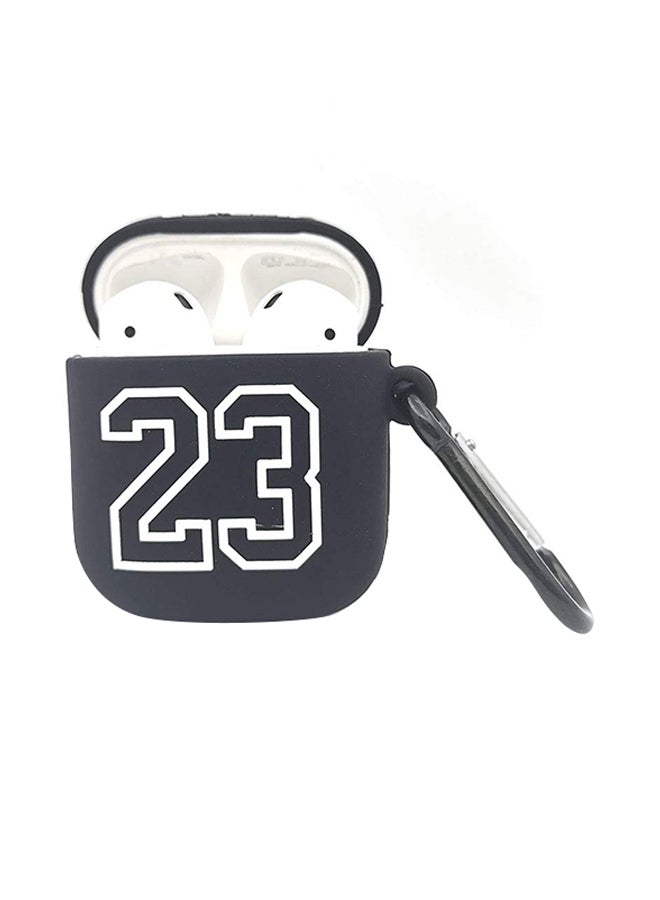 Aimax 3D Jordan 23 Jersey Cartoon Case Cover For Apple AirPods Black  - Image 2