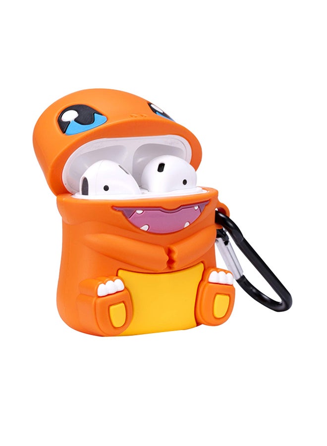 آيماكس غطاء حماية بتصميم كرتوني ثلاثي الأبعاد لشخصية بوكيمون تشارمندر لسماعات أبل آيربودز برتقالي - Image 2