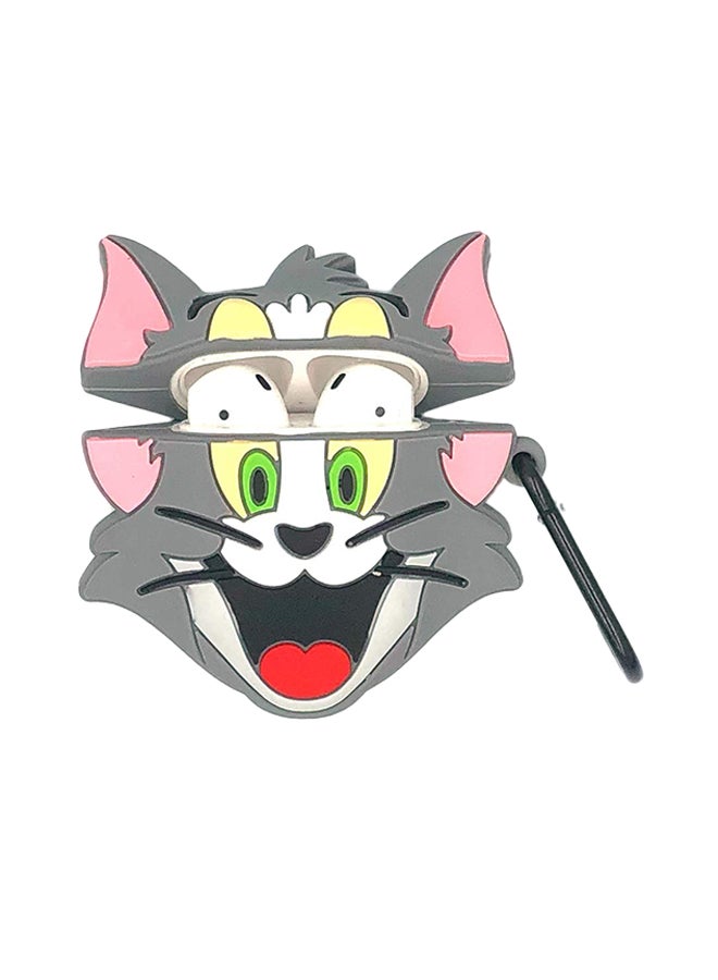 Aimax - 3D Tom Cat Cartoon Case Cover For Apple AirPods Multicolour - Image 1
