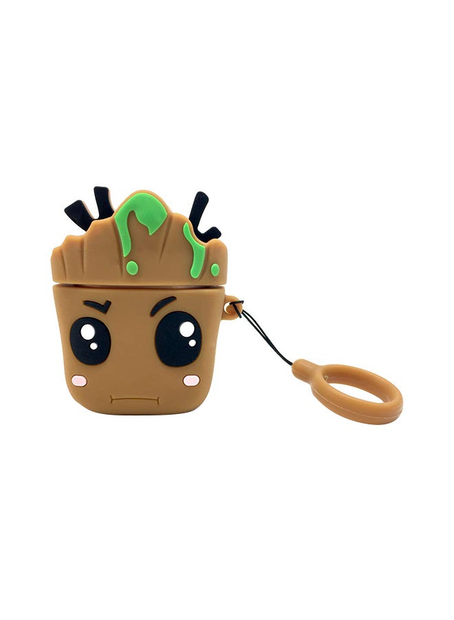 Aimax Groot 3D Cartoon Case Cover For Apple AirPods Brown  - Image 1