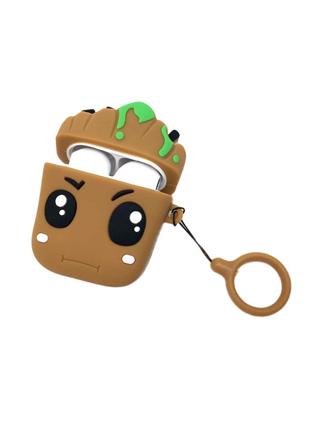 Aimax Groot 3D Cartoon Case Cover For Apple AirPods Brown  - Image 2