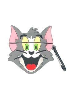 3D Tom Cat Cartoon Case Cover For Apple AirPods Multicolour