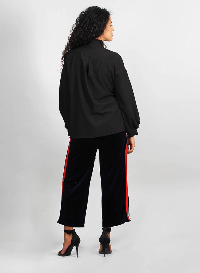 رو أورانج قميص بأكمام طويلة أسود - Image 2