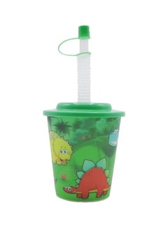 Plastic Cup With Straw And Cover Green 250ml - v1581082838/N34146259A_1