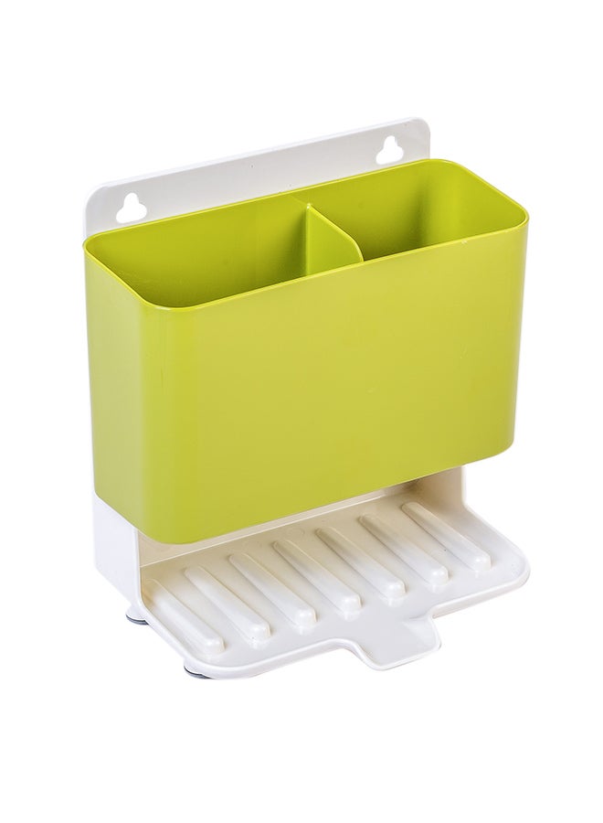 Storage Box White-Green 20×18.5centimeter