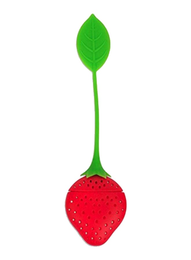 Generic - Strawberry Shape Eco-Friendly Tea Strainer Green/Red - Image 1