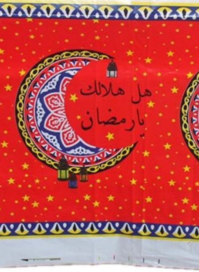 Disposable Ramadan Decorative Table Cover Multicolour 108 x 180centimeter  - Image 2