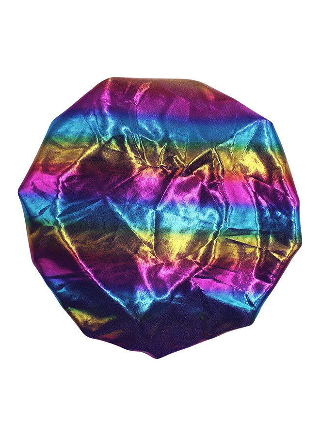 Holographic Satin Wide Band Shower Cap Multicolour  - Image 3