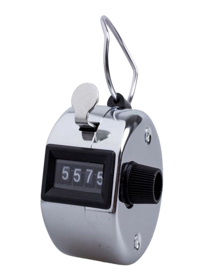 Handheld Tally Counter Silver/Black - Image 1