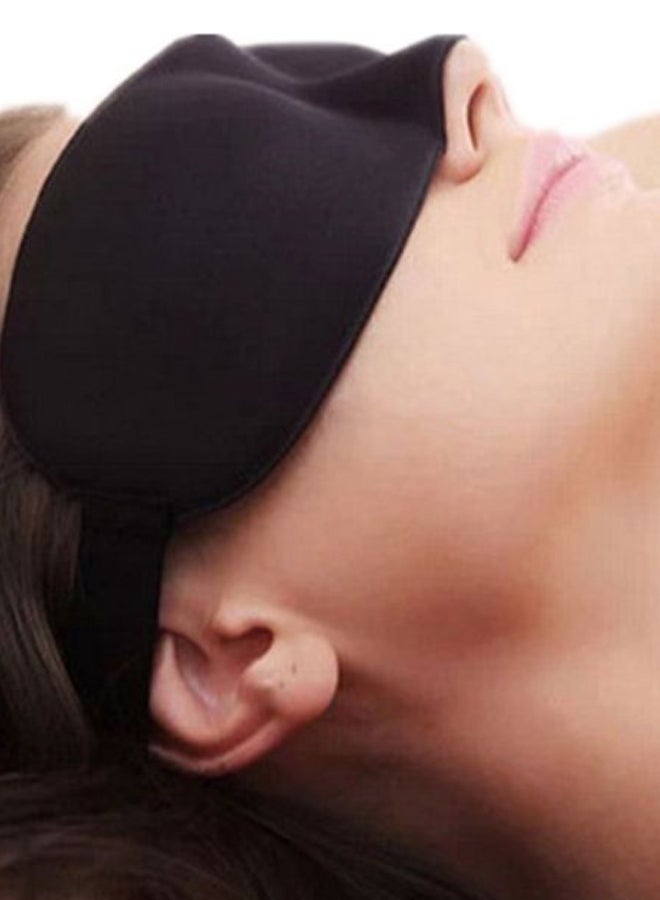 قناع للعين ثلاثي الأبعاد للمساعدة على النوم أسود - Image 3