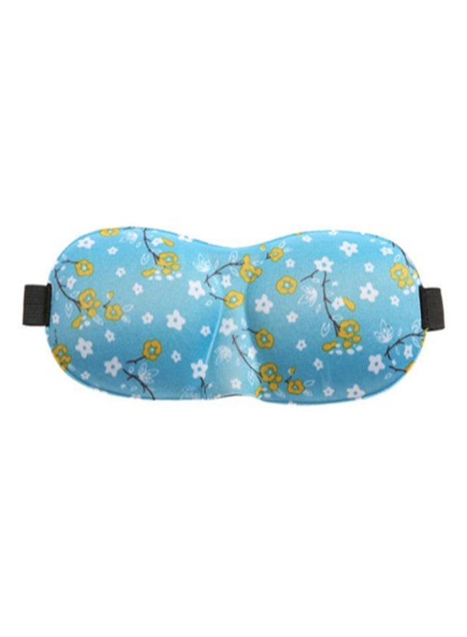 3D Flower Printed Sleeping Eye Mask Blue/Yellow/White  - Image 1