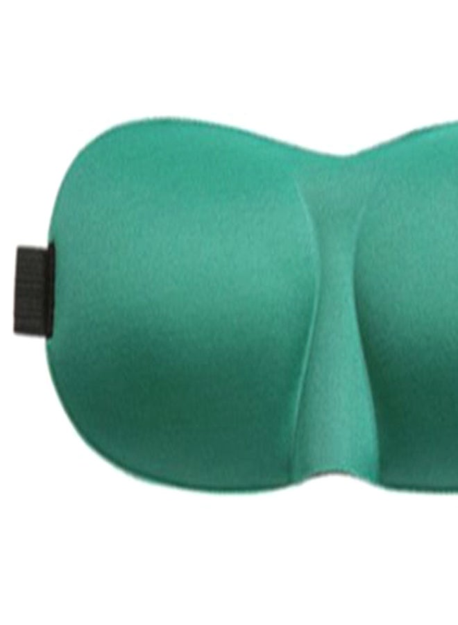 3D Countered Sleeping Eye Mask Green - Image 2