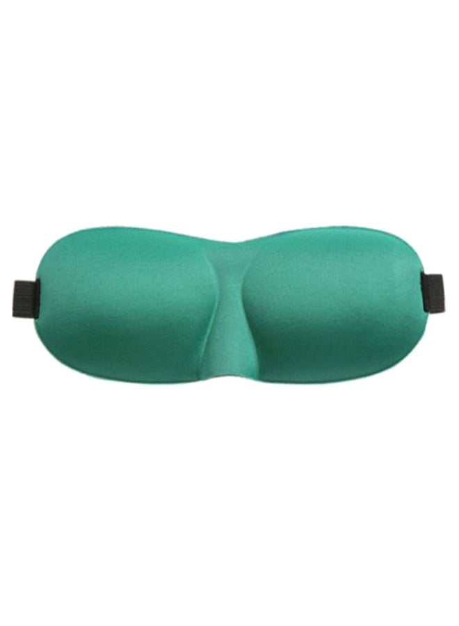 3D Countered Sleeping Eye Mask Green - Image 1