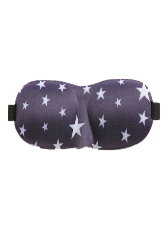 3D Star Printed Sleeping Eye Mask White/Blue - Image 1