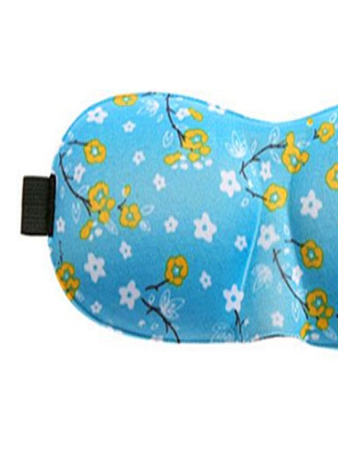 3D Flower Printed Sleeping Eye Mask Blue/Yellow/White  - Image 2