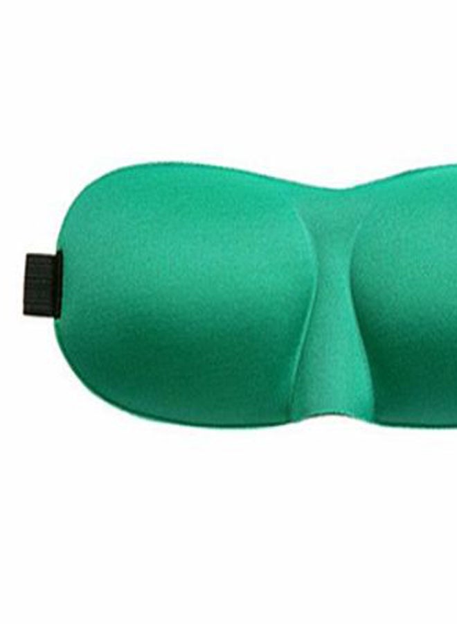3D Countered Sleeping Eye Mask Green  - Image 2