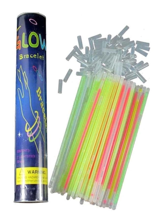100-Piece Flashing Party Glow Sticks Set With Connectors  - Image 1