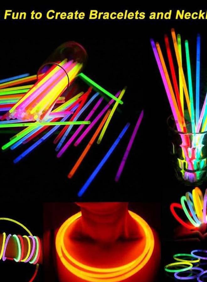 100-Piece Flashing Party Glow Sticks Set With Connectors  - Image 4