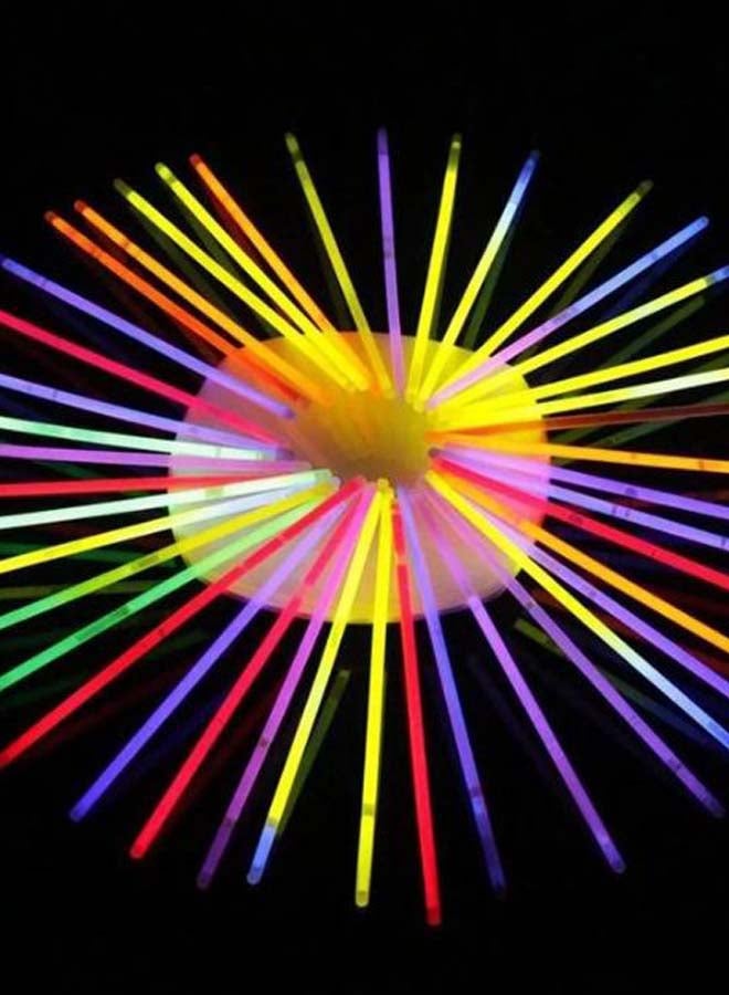 100-Piece Flashing Party Glow Sticks Set With Connectors  - Image 2