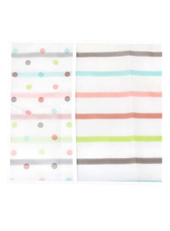 Waterproof Strip Dot Printed Microwave Oven Cover Multicolour 85 x 34cm 