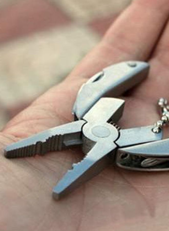 Keychain Frame Multi Function Mini Plier Silver  - Image 4