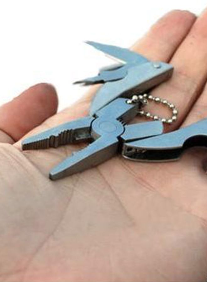 Keychain Frame Multi Function Mini Plier Silver  - Image 3