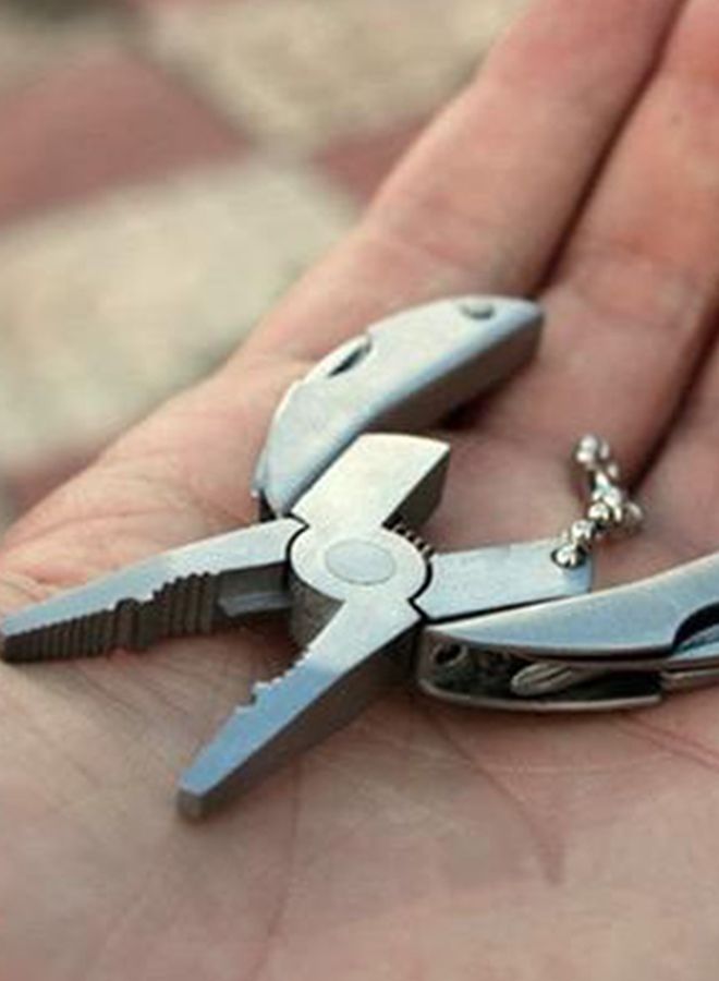Keychain Frame Multi Function Mini Plier Silver  - Image 4