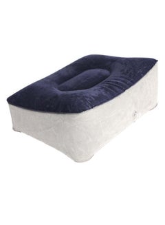 Generic Inflatable Foot Rest Travel Pillow Blue/White 37 x 28cm  - Image 3