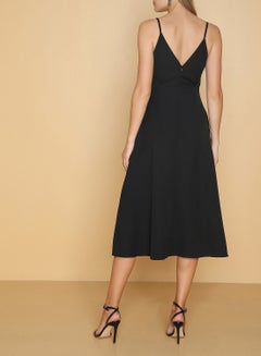 ARIA Flare Hem Strappy Dress Black  - Image 3
