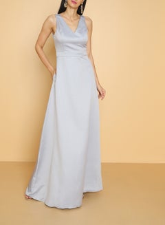 ARIA Classic Style A-Line Dress Blue  - Image 2