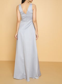 ARIA Classic Style A-Line Dress Blue  - Image 3