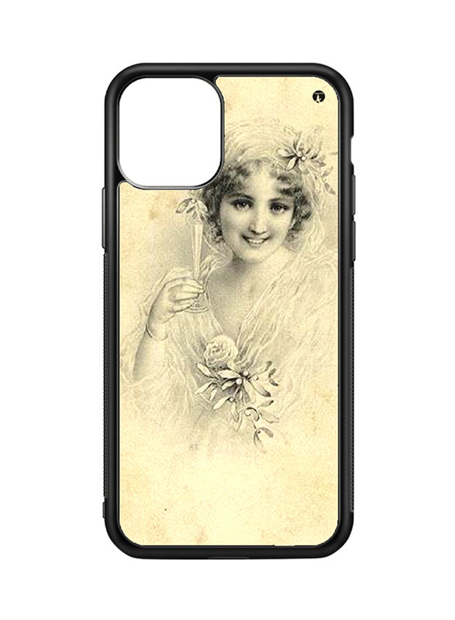 BP Protective Case Cover For iPhone 11 Pro Victorian Art (Black Bumper)