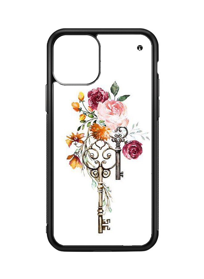 Protective Case Cover For iPhone 11 Pro Vintage Art (Black Bumper)
