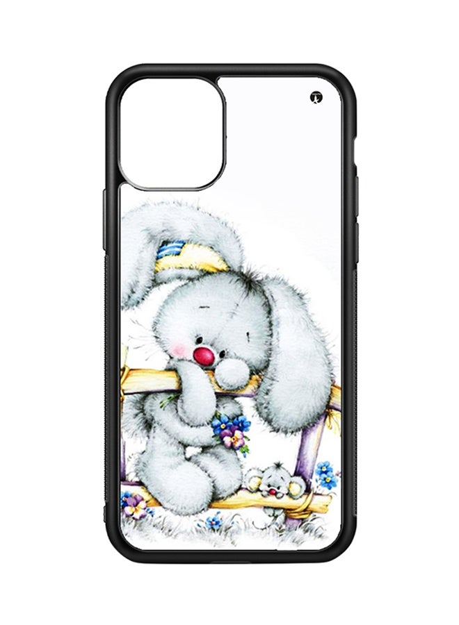 BP Protective Case Cover For iPhone 11 Pro A Rabbit (Black Bumper)