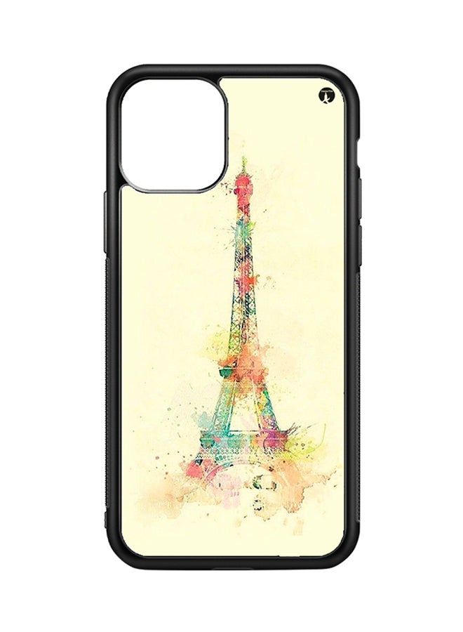 Protective Case Cover For Apple iPhone 11 Pro The Eiffel Tower (Black Bumper)