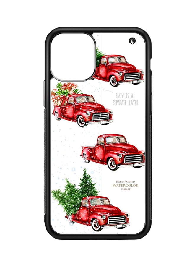 Protective Case Cover For iPhone 11 Pro Vintage Art (Black Bumper)