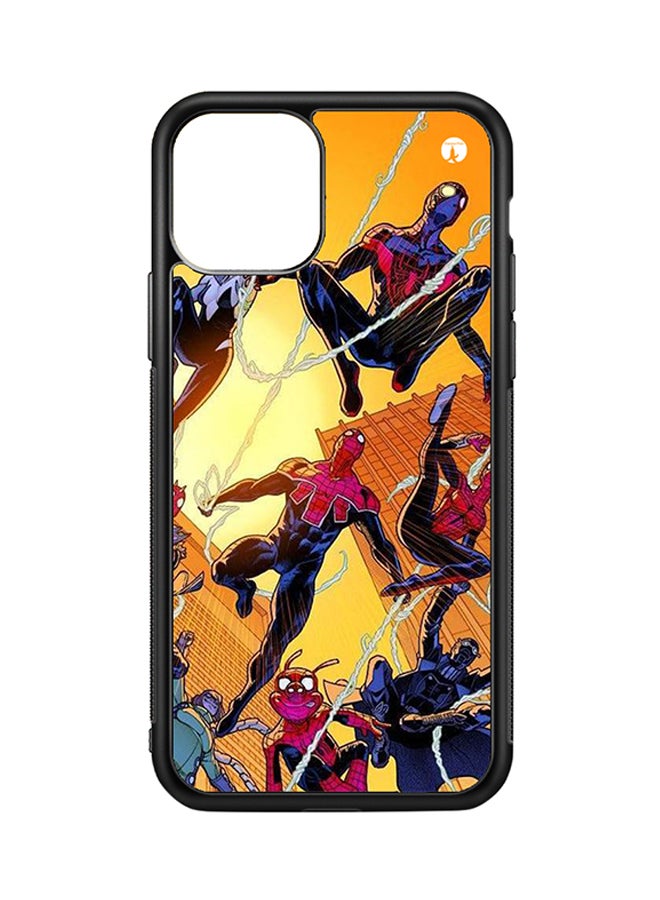 Protective Case Cover For iPhone 11 Pro Spiderman (Black Bumper)