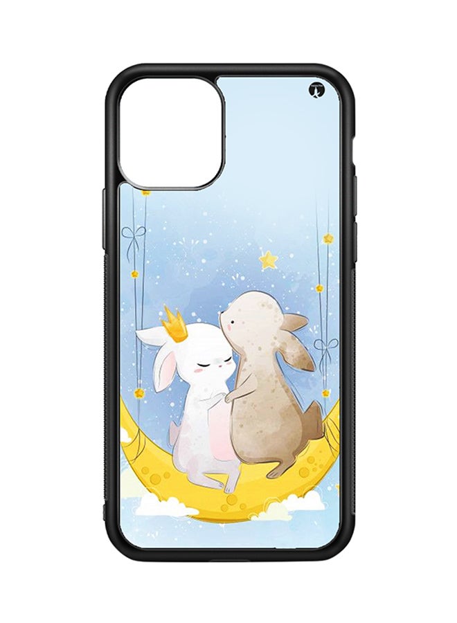 BP Protective Case Cover For Apple iPhone 11 Pro Rabbits (Black Bumper)