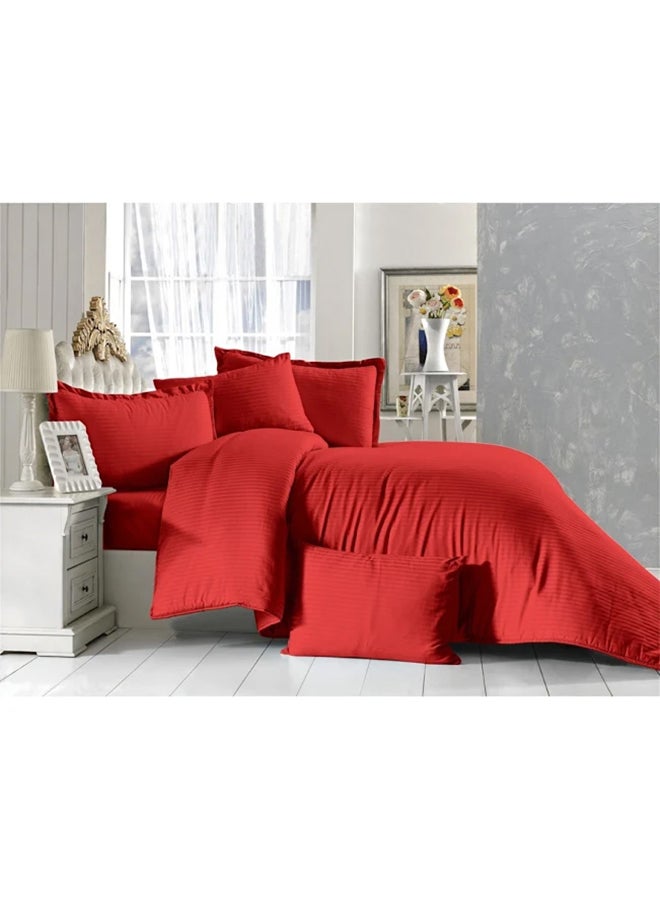 REGAL IN HOUSE 6-Piece Comforter Set Cotton Red  - Image 1