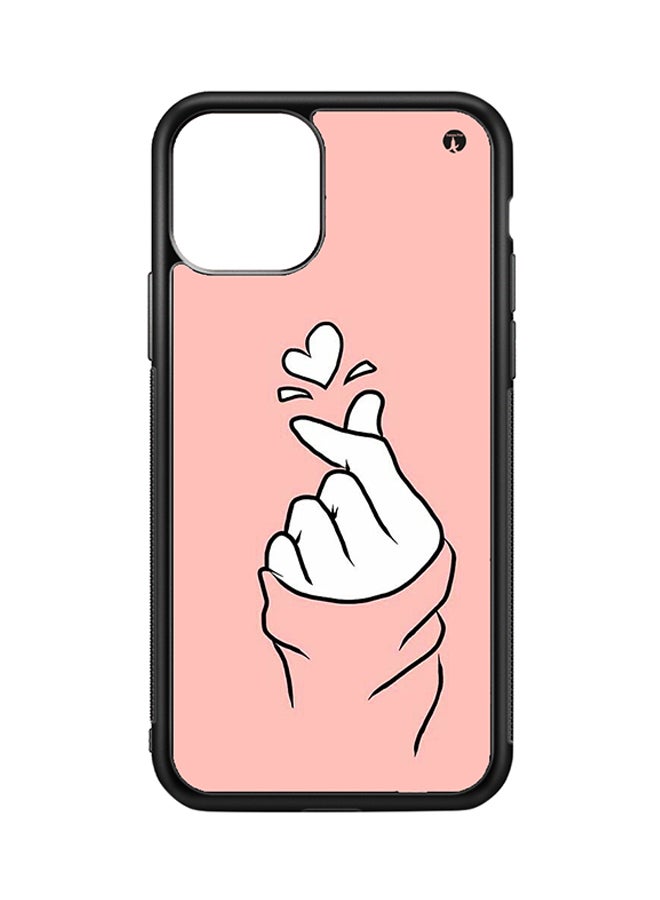 Protective Case Cover For Apple iPhone 11 Pro A Hand (Black Bumper)