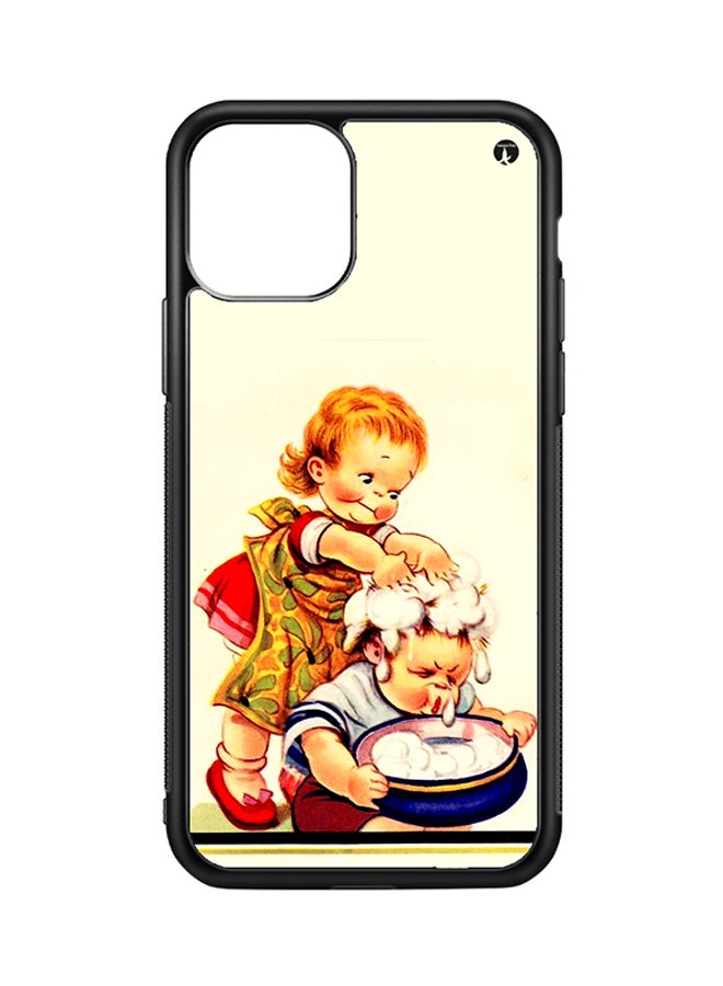 BP Protective Case Cover For Apple iPhone 11 Pro Vintage Art (Black Bumper)