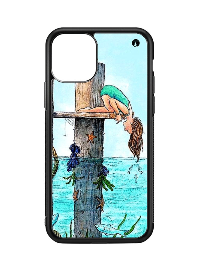 BP Protective Case Cover For Apple iPhone 11 Pro A Girl (Black Bumper)