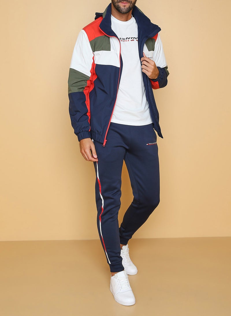 TOMMY SPORT Long Sleeve Colourblock Hooded Jacket multicolour - Image 2