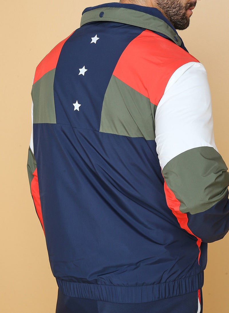 TOMMY SPORT Long Sleeve Colourblock Hooded Jacket multicolour - Image 3