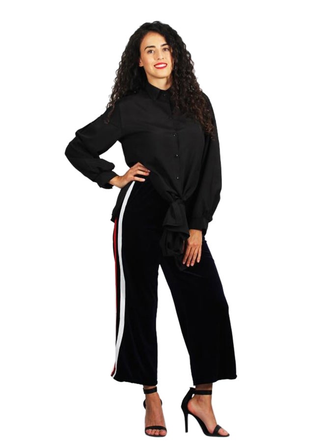 رو أورانج قميص بأكمام طويلة أسود - Image 1