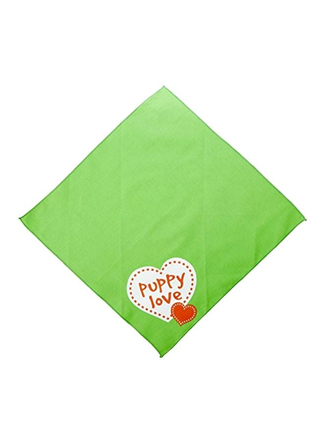 Mirage Pet Products Screen Printed Puppy Bandana Green/White/Red - Image 2