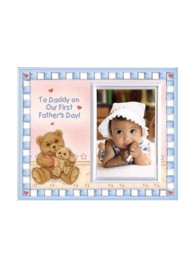 Expressly Yours! Photo Expressions Father’s Day Themed Picture Frame Blue/White/Pink 8.25x7inch  - Image 1