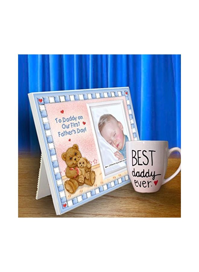 Expressly Yours! Photo Expressions Father’s Day Themed Picture Frame Blue/White/Pink 8.25x7inch  - Image 2